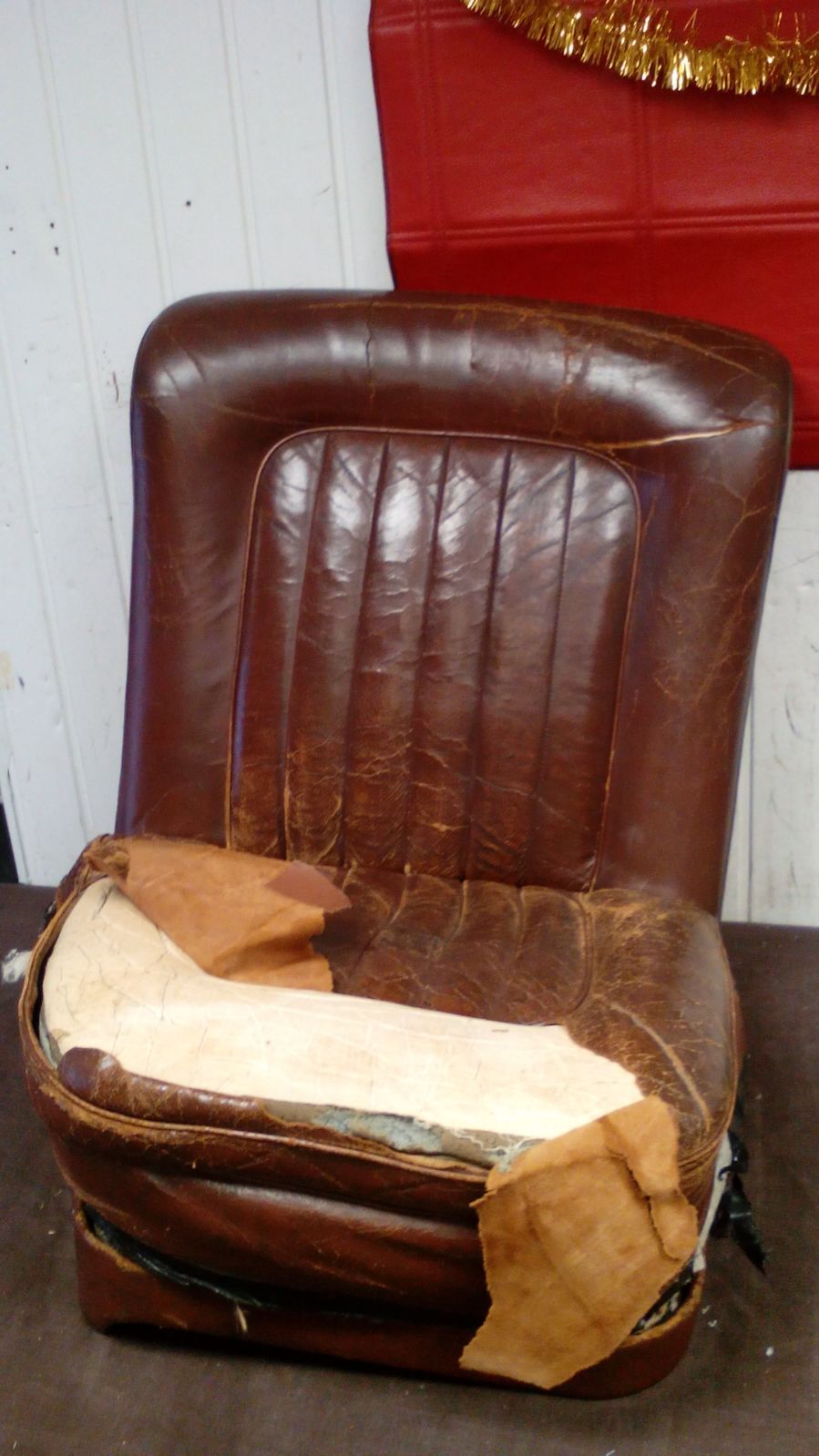 Klassieke leren fauteuil — voor